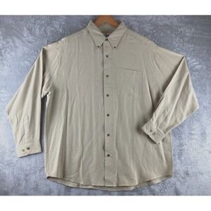 Tri-Mountain Shirt Mens XL Checked Long Sleeve Button Down Polynosic Blend‎